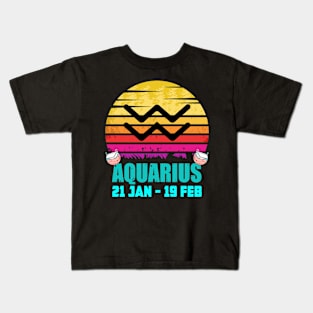 Aquarius Zodiac Sign Kids T-Shirt